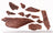 Close-up of Air Dried Sliced Ezo Venison Jerky showing the natural texture of this freeze dried venison. High protein, naturally lean red meat, a healthy air-dried treat from Michinoku Farm Japan
